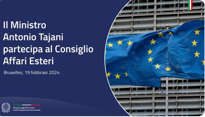 Il Ministro Tajani partecipa al Consiglio Affari Esteri