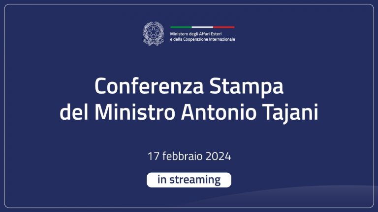 Conferenza Stampa del Ministro Antonio Tajani