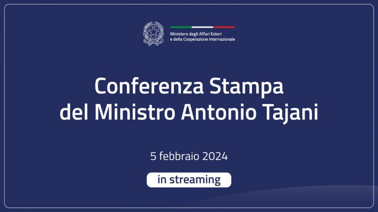 Conferenza stampa del Ministro Antonio Tajani