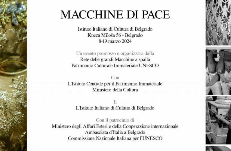 Belgrado, mostra “Machines for Peace - Macchine di Pace”