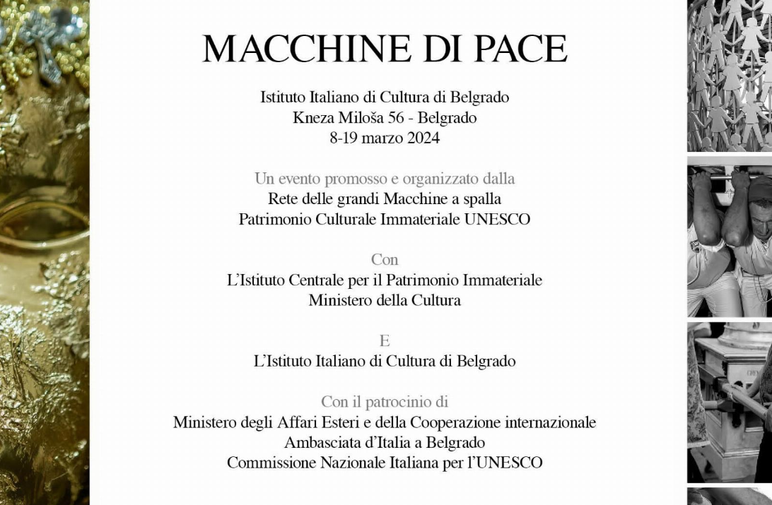 Belgrado, mostra “Machines for Peace – Macchine di Pace”
