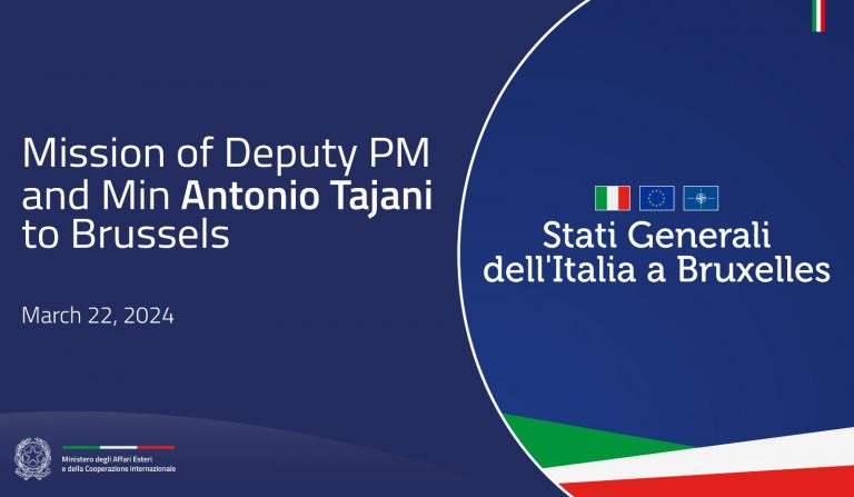 Mission of Deputy PM and Minister Antonio Tajani to Brussels