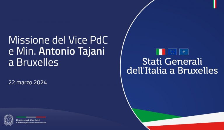 Missione del Ministro Antonio Tajani a Bruxelles