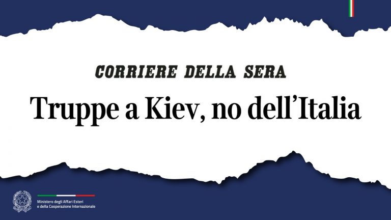 «Truppe a Kiev, no dell’Italia» (Corriere della Sera)