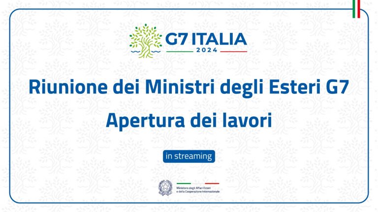 Apertura dei lavori della riunione dei Ministri degli Esteri del G7