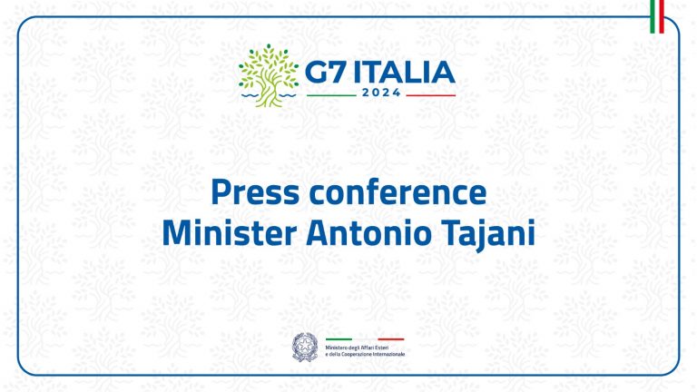 Press conference Minister Antonio Tajani