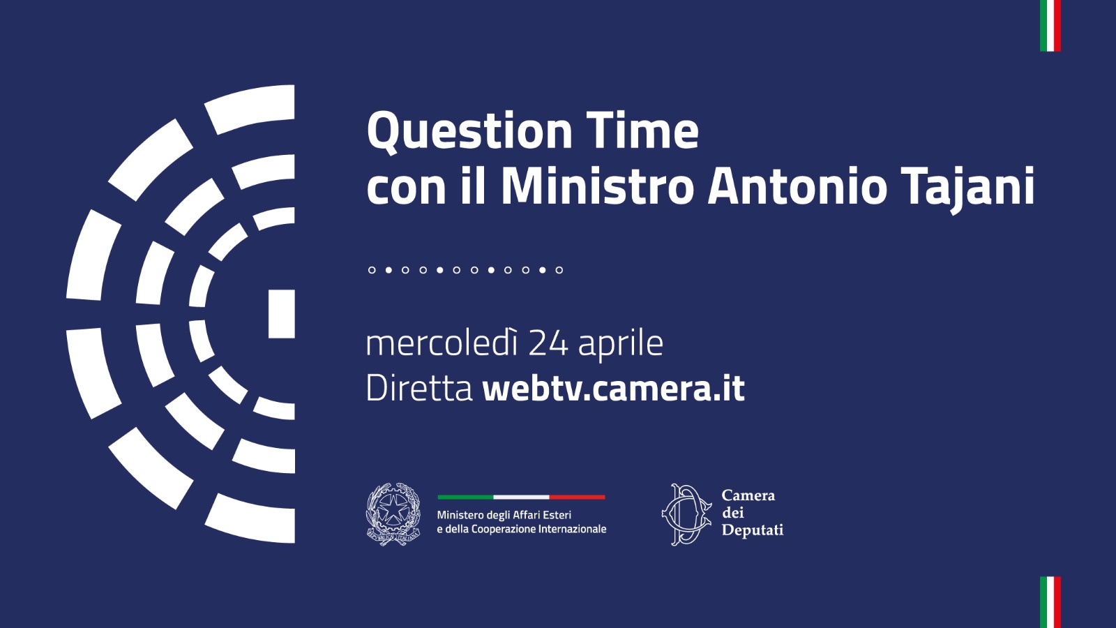 Il Ministro Antonio Tajani partecipa alla sessione di Question Time alla Camera