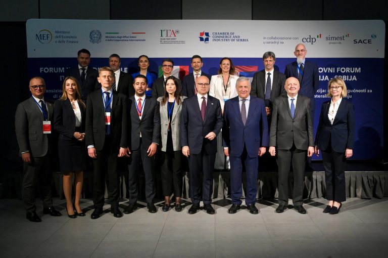 Il Ministro Antonio Tajani apre il Forum Imprenditoriale Italia – Serbia