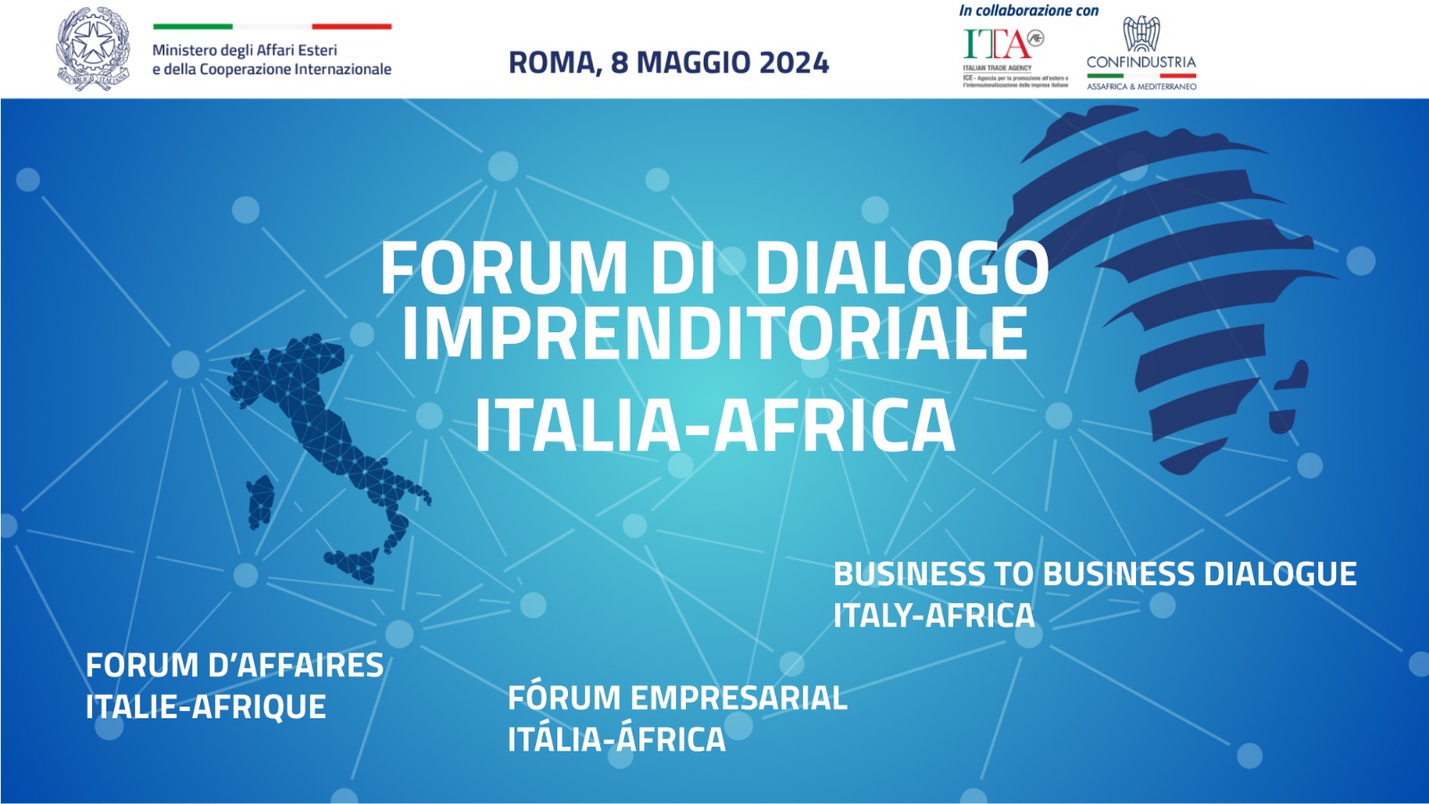 Forum di dialogo imprenditoriale Italia-Africa