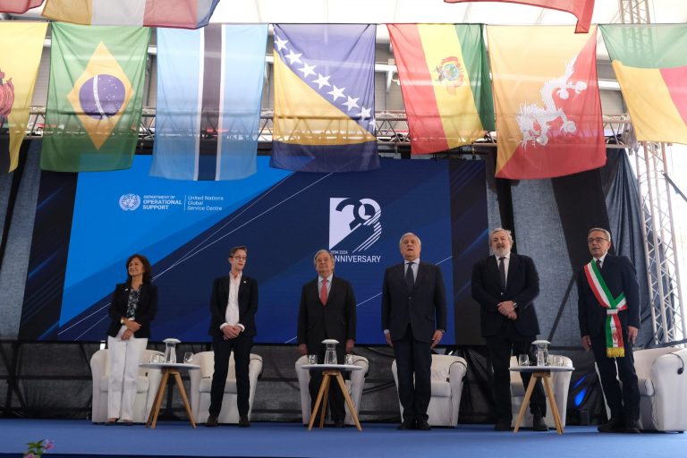 Tajani con il SG ONU Guterres a Brindisi per il trentesimo anniversario dello United Nations Global Service Centre