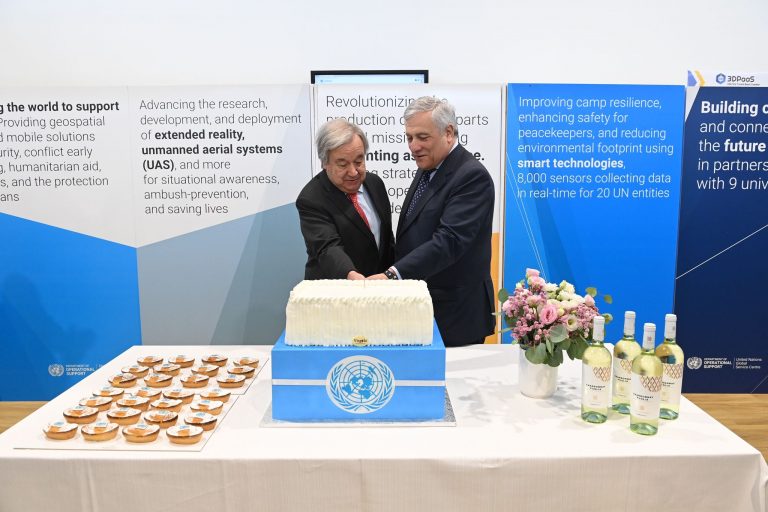 Tajani con il SG ONU Guterres a Brindisi per il trentesimo anniversario dello United Nations Global Service Centre
