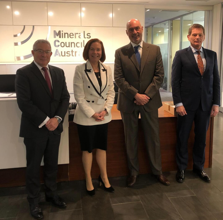 Australia, Ambasciatore Crudele in visita al Minerals Council