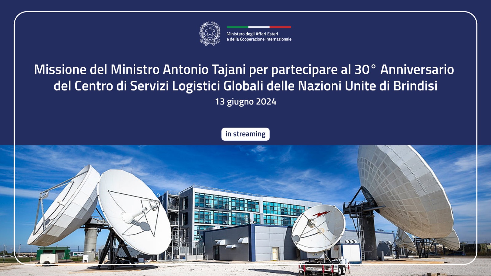 Missione del Ministro Antonio Tajani a Brindisi
