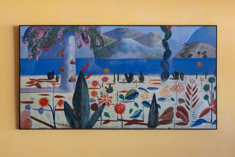 Candido Portinari. Paisagem com mar (Paesaggio con mare), c. 1934. Olio su tavola, collezione Ambasciata d'Italia