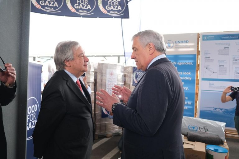 Tajani con il SG ONU Guterres a Brindisi per il trentesimo anniversario dello United Nations Global Service Centre