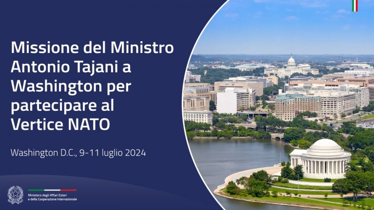 Missione del Ministro Antonio Tajani a Washington per partecipare al Vertice NATO