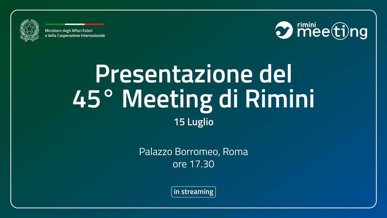 Presentazione del 45° Meeting di Rimini