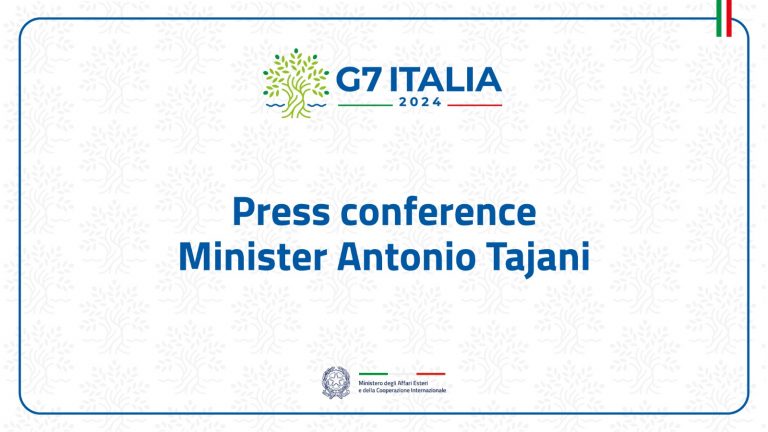 Press conference Minister Antonio Tajani