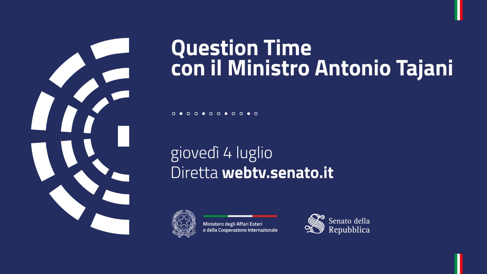 Question Time con il Ministro Antonio Tajani