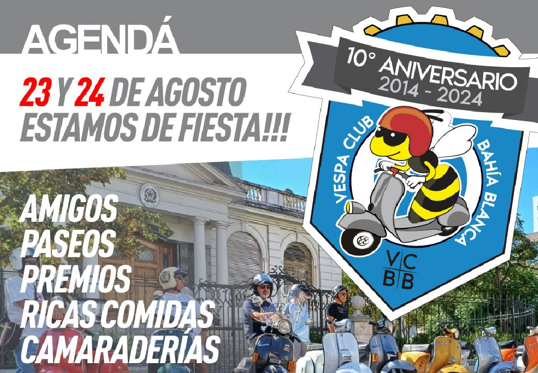 Bahia Blanca celebra la Vespa Piaggio, simbolo universale del Made in Italy