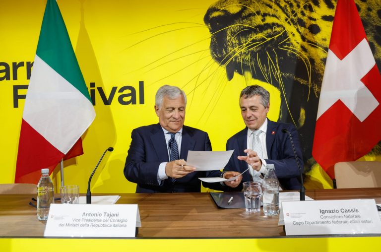 Tajani e Cassis firmano Dichiarazione congiunta sull’Ucraina a Locarno
