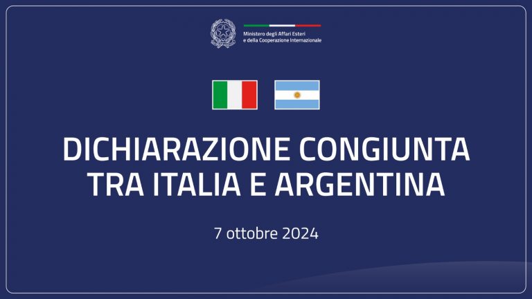 Dichiarazione congiunta Italia-Argentina
