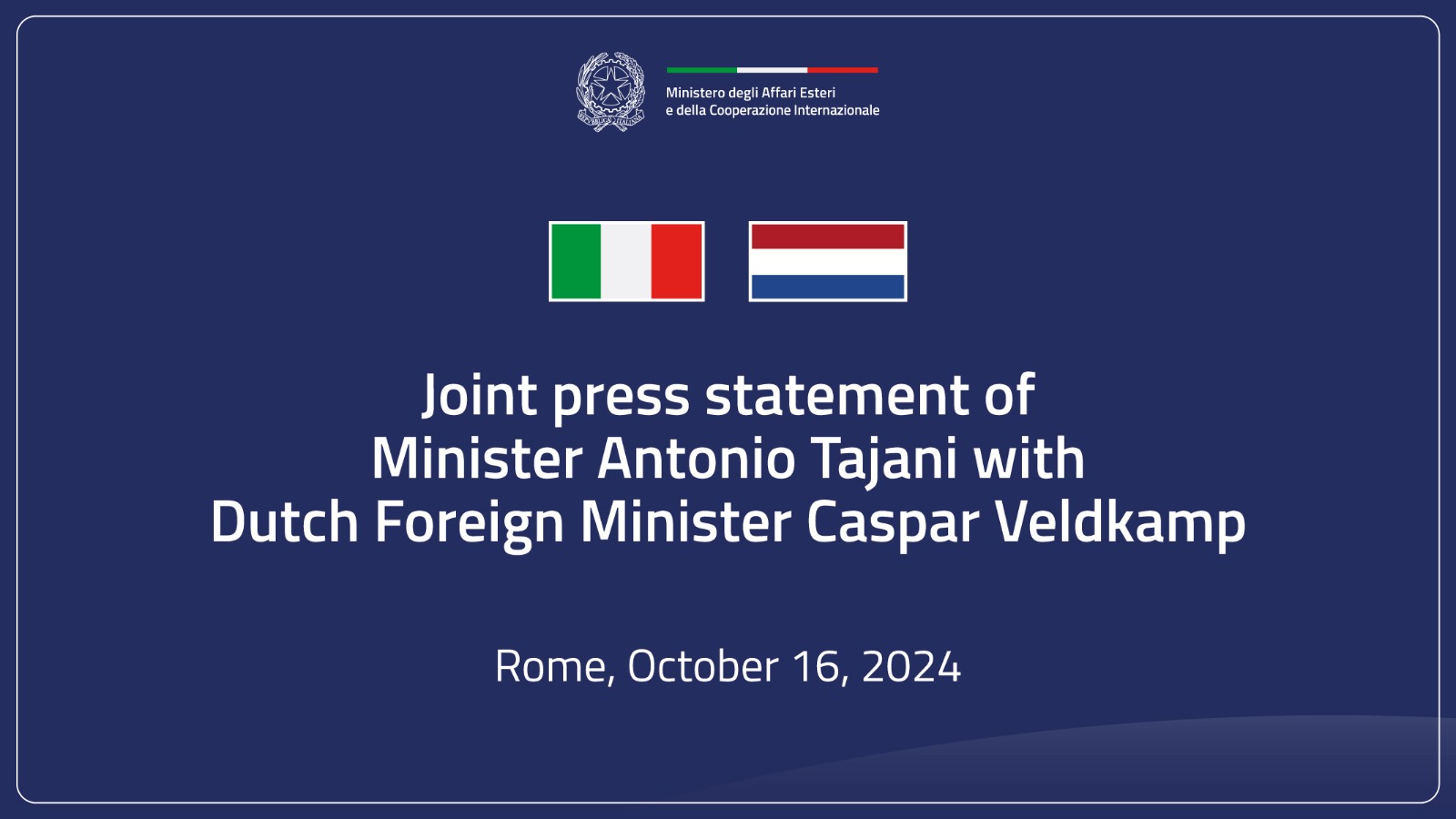 Joint press statement