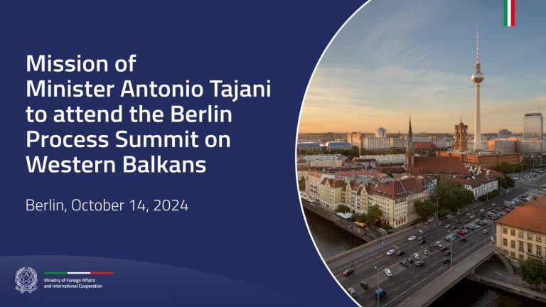 Mission of Minister Antonio Tajani to Berlin