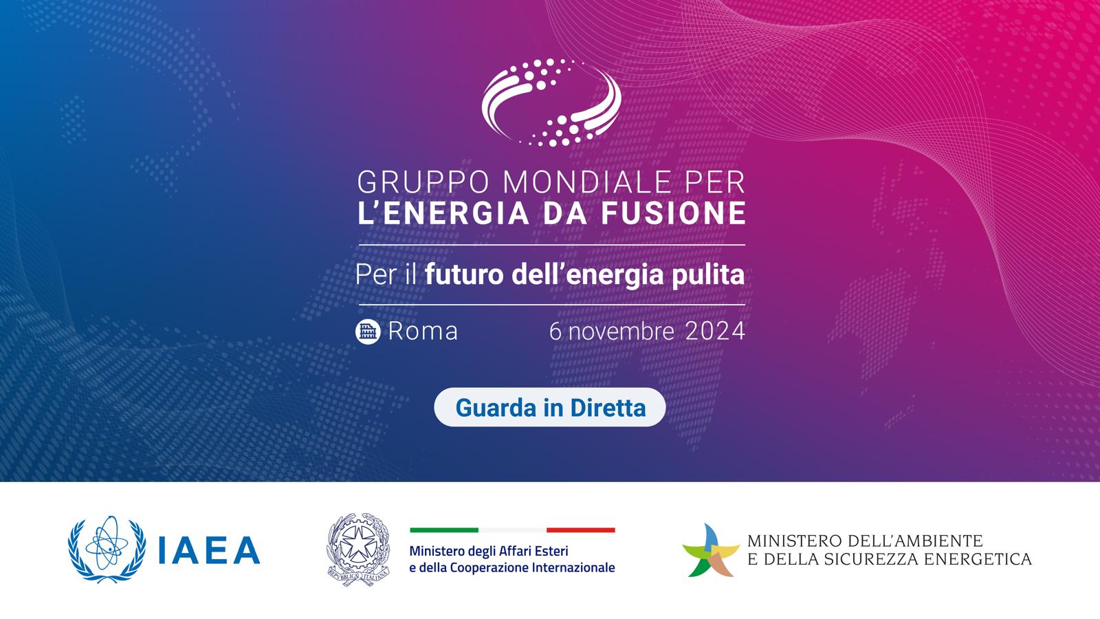Evento inaugurale del Gruppo Mondiale per l’Energia da Fusione – Conferenza stampa