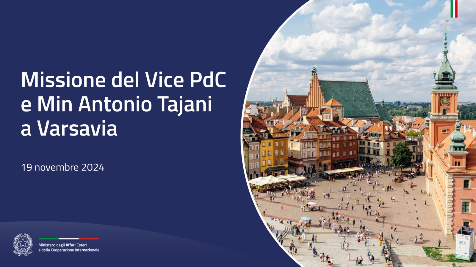 Missione del Ministro Antonio Tajani a Varsavia