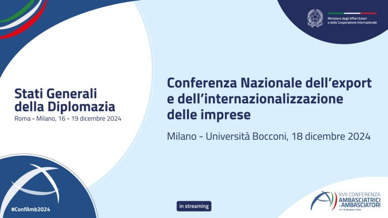 Milano – Il Ministro Tajani apre la Conferenza Nazionale dell’export e dell’internazionalizzazione delle imprese