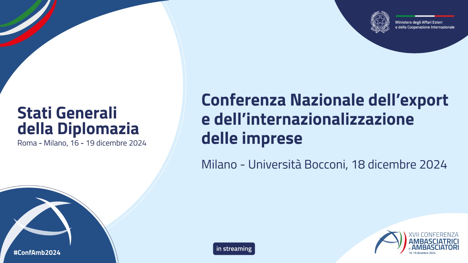 Milano – Il Ministro Tajani apre la Conferenza Nazionale dell’export e dell’internazionalizzazione delle imprese