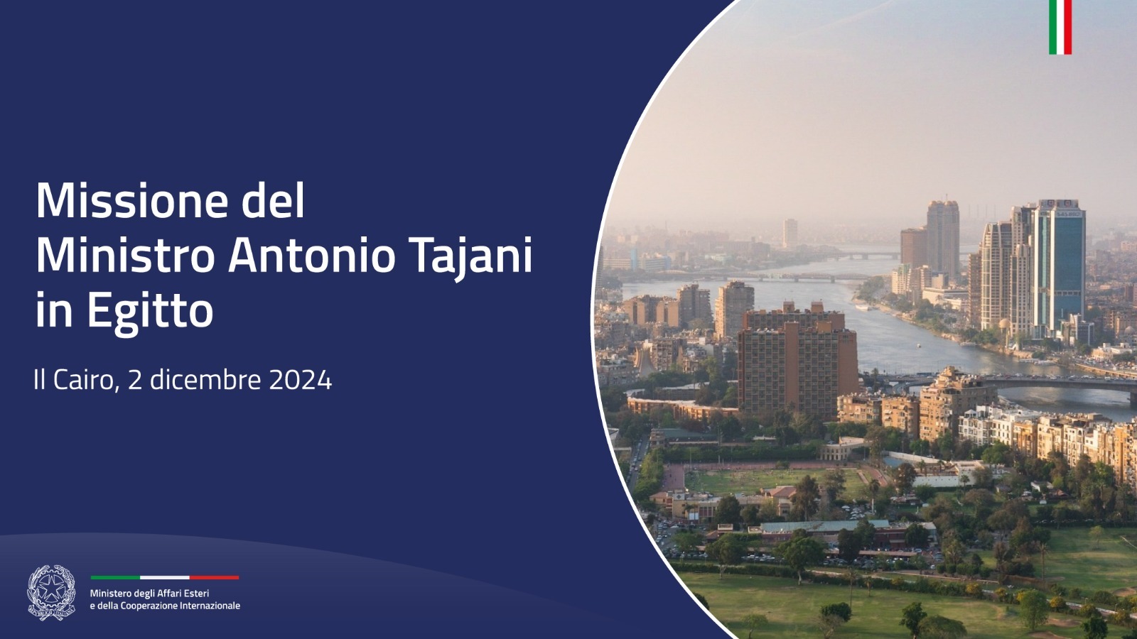 Missione del Ministro Antonio Tajani in Egitto