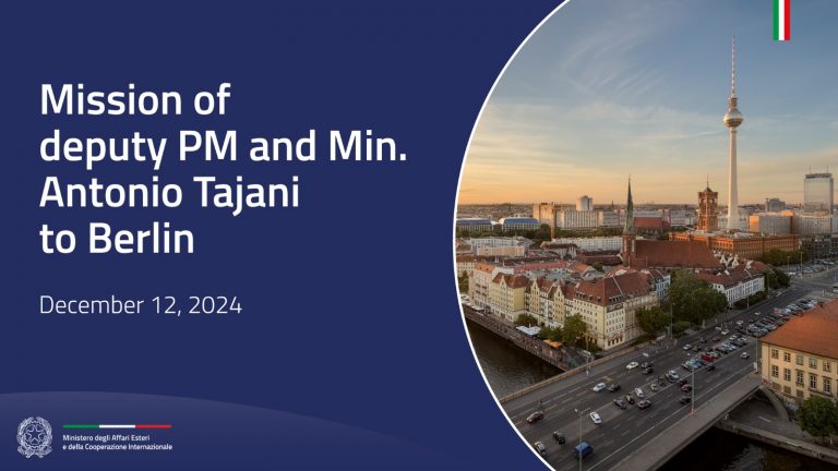 Tajani attends the meeting in Berlin with the Ministers of Foreign Affairs of Germany, France, Poland, Spain, the UK Minister, and EU High Representative