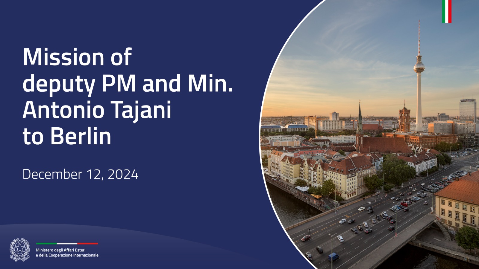 Tajani attends the meeting in Berlin with the Ministers of Foreign Affairs of Germany, France, Poland, Spain, the UK Minister, and EU High Representative