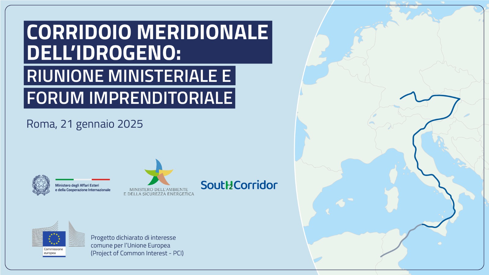 Corridoio Idrogeno da Algeria e Tunisia a Germania e Austria via Italia. Tajani e Pichetto aprono Riunione Ministeriale e Forum Imprenditoriale sul Corridoio Meridionale dell’Idrogeno