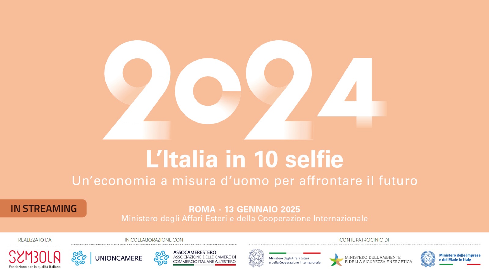 Il Ministro Tajani apre alla Farnesina la presentazione del Rapporto Symbola “L’Italia in 10 Selfie”