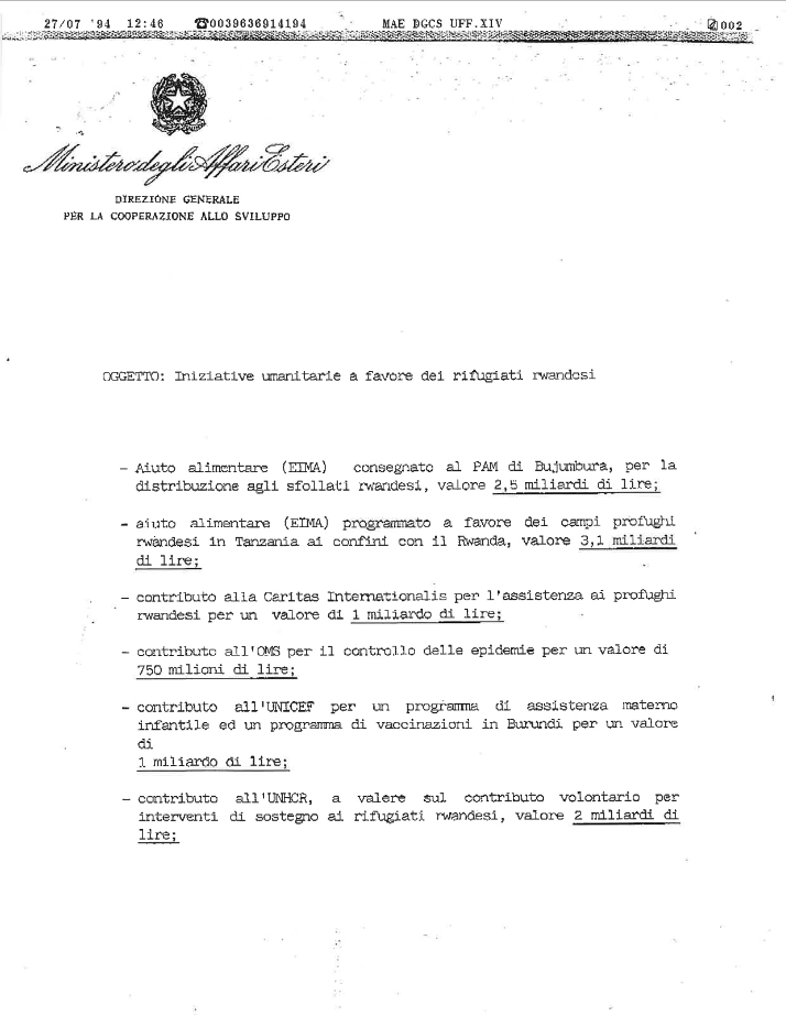 fondo denominato Ufficio ONU