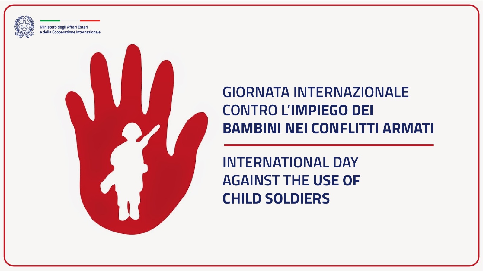 Giornata internazionale contro l’uso dei bambini nei conflitti armati