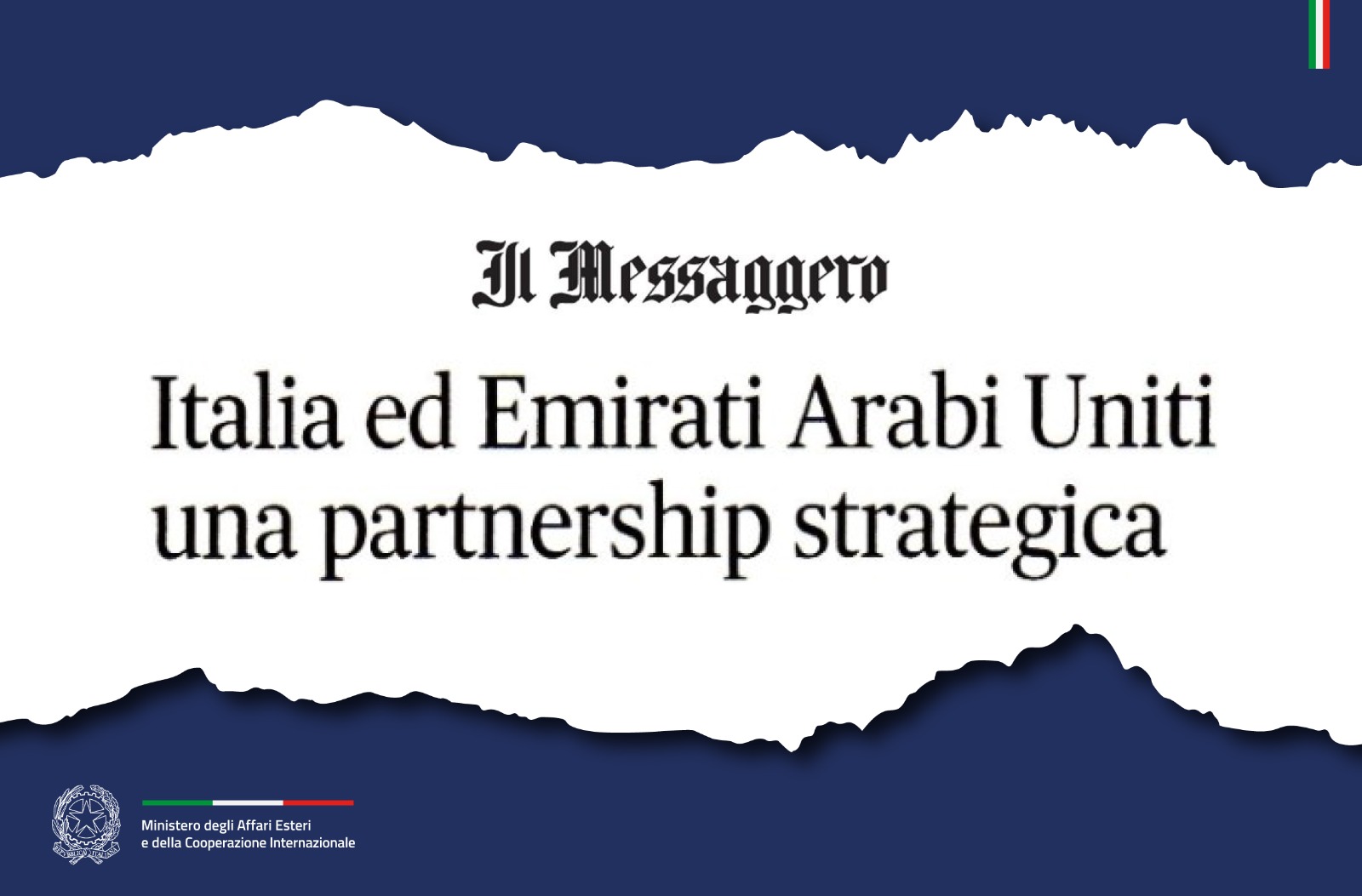 L’intervento Italia ed Emirati Arabi Uniti, una partnership strategica (Il Messaggero)