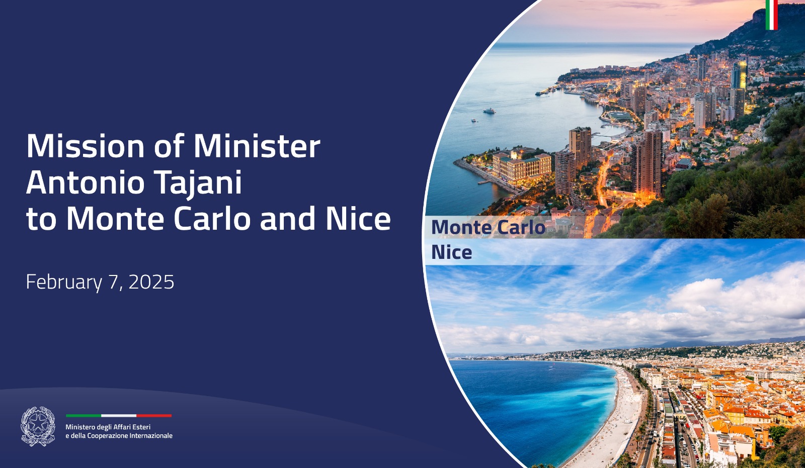 Minister Tajani’s mission to the Principality of Monaco and Nice