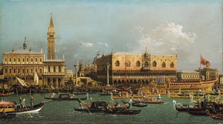 Canaletto The Bucintoro at the Molo on Ascension Day 1760 Dulwich Picture Gallery, London