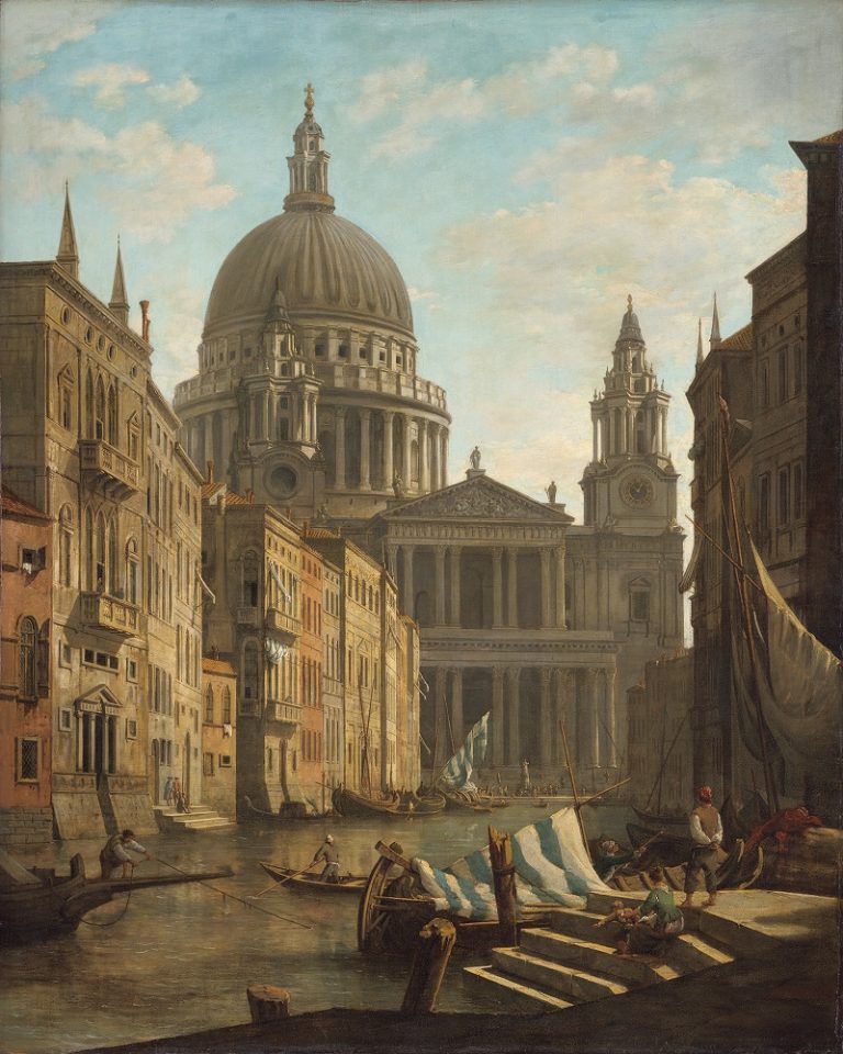 William Marlow Capriccio: St Paul's and a Venetian Canal c. 1795? Photo: Tate