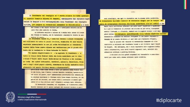 Selezione della documentazione della Farnesina in occasione della Festa della Liberazione