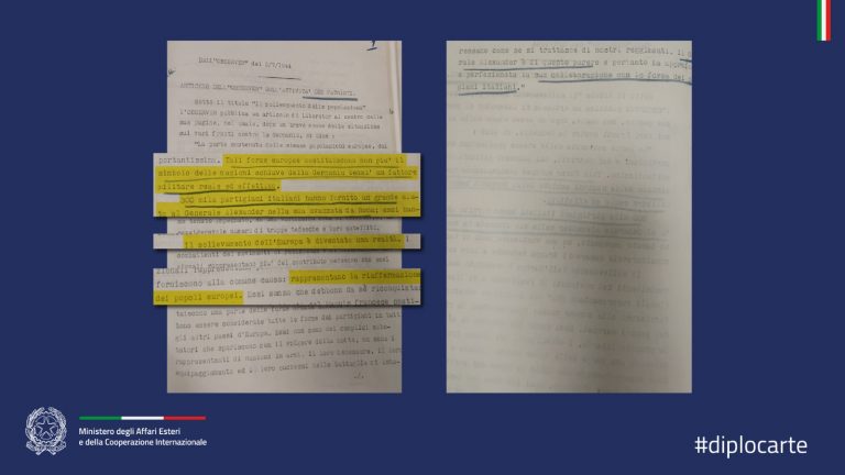 Selezione della documentazione della Farnesina in occasione della Festa della Liberazione