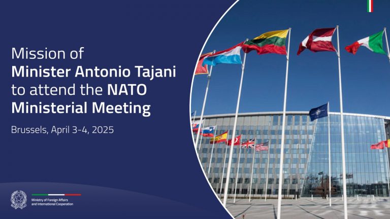 Tajani a Bruxelles per la riunione dei Ministri degli Esteri della Nato. Incontro con il Commissario Ue Sefcovic