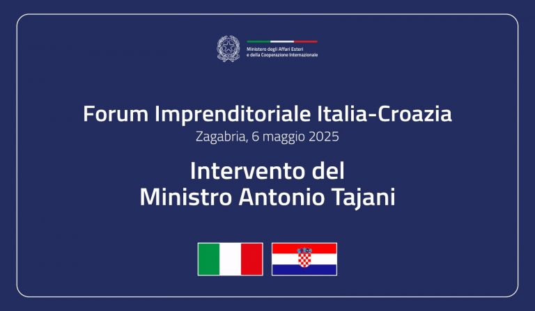 Missione del Ministro Tajani in Croazia