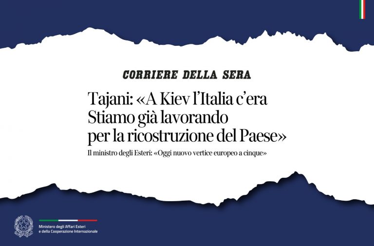Tajani A Kiev l'Italia c'era. Stiamo già lavorando per la ricostruzione del Paese Corriere della Sera