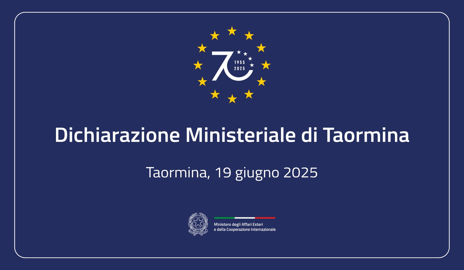 Dichiarazione ministeriale Taormina (19 giugno 2025)