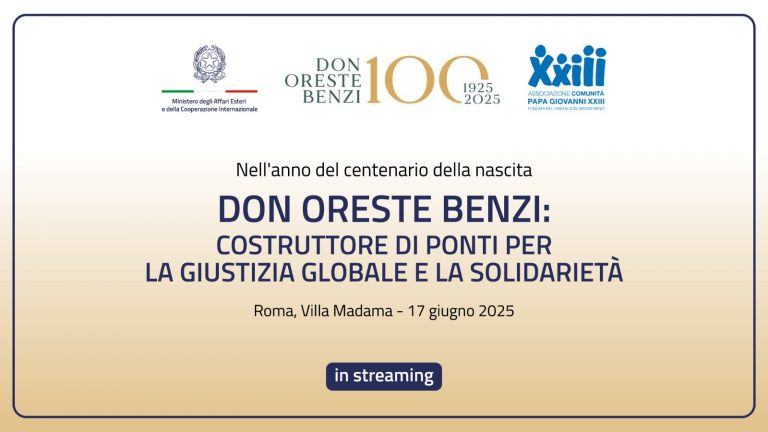 Il Ministro Tajani apre l’evento “Don Oreste Benzi: Costruttore di Ponti per la Giustizia Globale e la Solidarietà